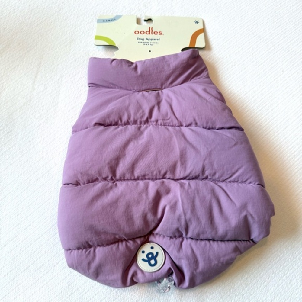 NWT Oodles size XS puppy puffer vest with Velcro closure